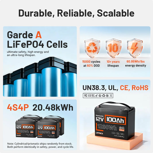 LiFePO4 Lithium 12V Battery