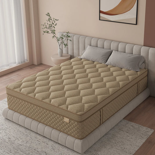 12" or 14" Medium Firm Gel Memory Foam Hybrid Pocket Spring Mattress in a Box