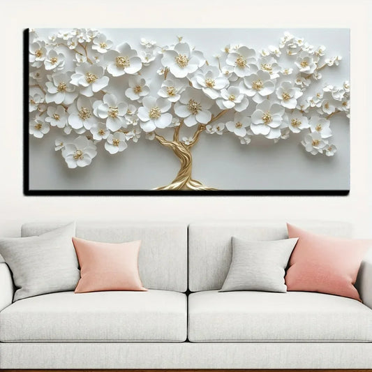 White Flower Tree Canvas Print for your personal space!