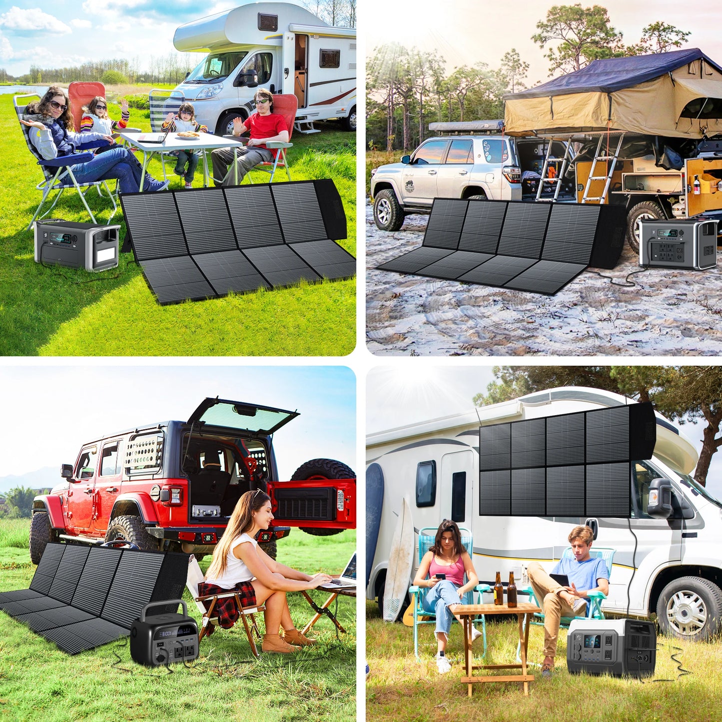 Portable 2048Wh Solar Generator and 400W Solar Panel