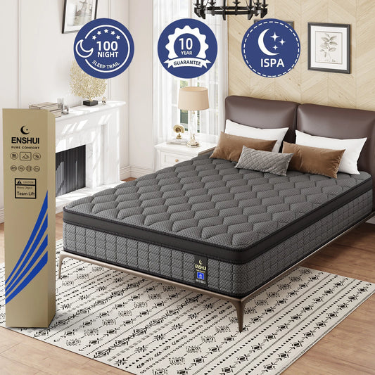 12"or 14" Medium Firm Gel Memory Foam Hybrid Pocket Spring Mattress