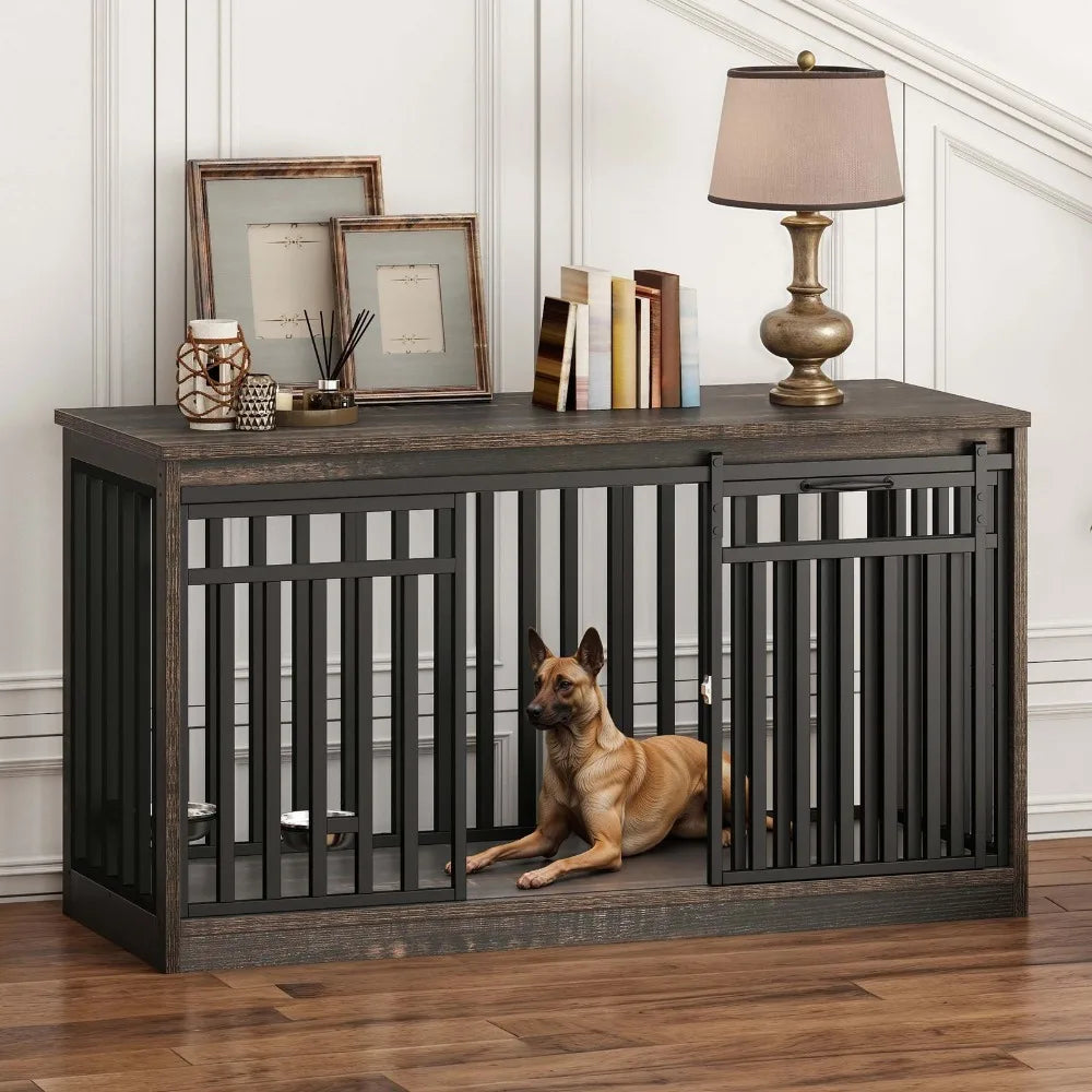 Heavy Duty 55" Extra Large Dog Crate with sliding door