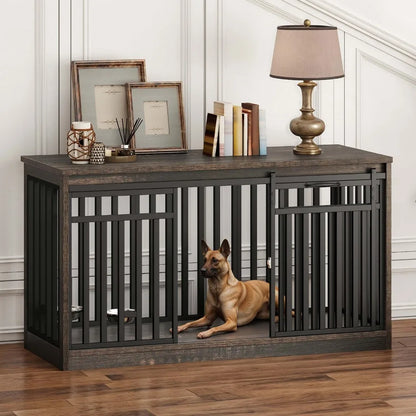 Heavy Duty 55" Extra Large Dog Crate with sliding door