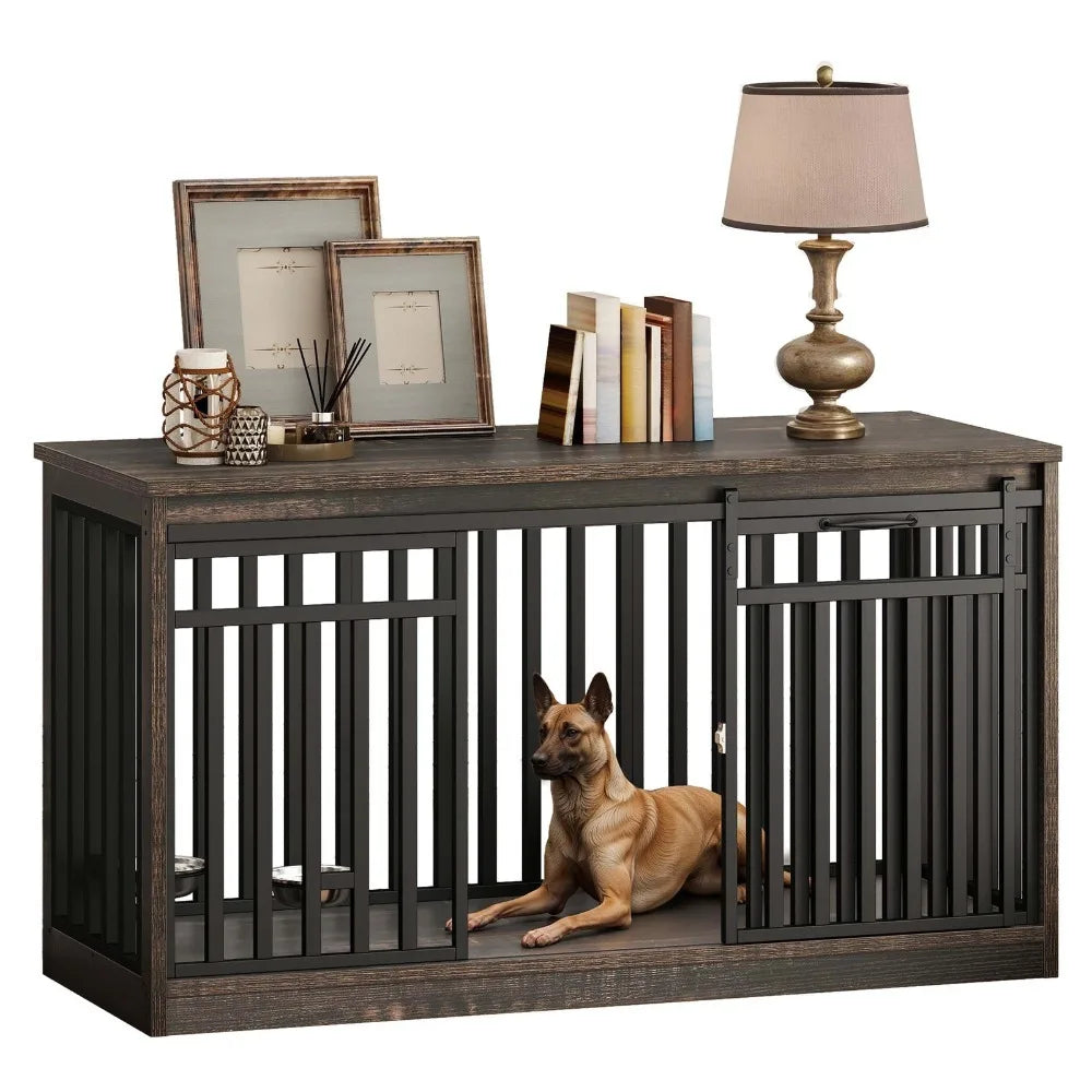 Heavy Duty 55" Extra Large Dog Crate with sliding door