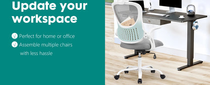 Mesh Ergonomic Office Computer Desk Chair with Adjustable Headrest