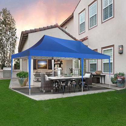 Waterproof 10x20ft Pop Up Canopy Gazebo With 6 Sidewalls and Adjustable Height for Parties