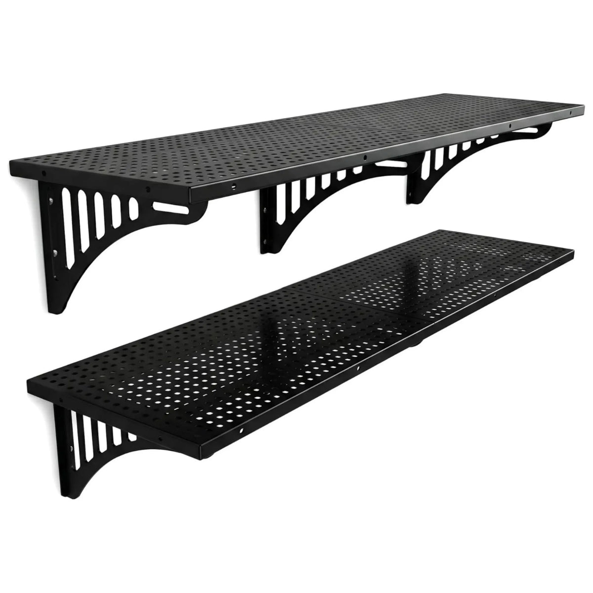 4 Pack and 8 Pack Heavy Duty Wall Mounted Garage Storage Shelves
