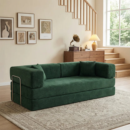 4-in-1 Folding Corduroy Boneless Sleeper Couch