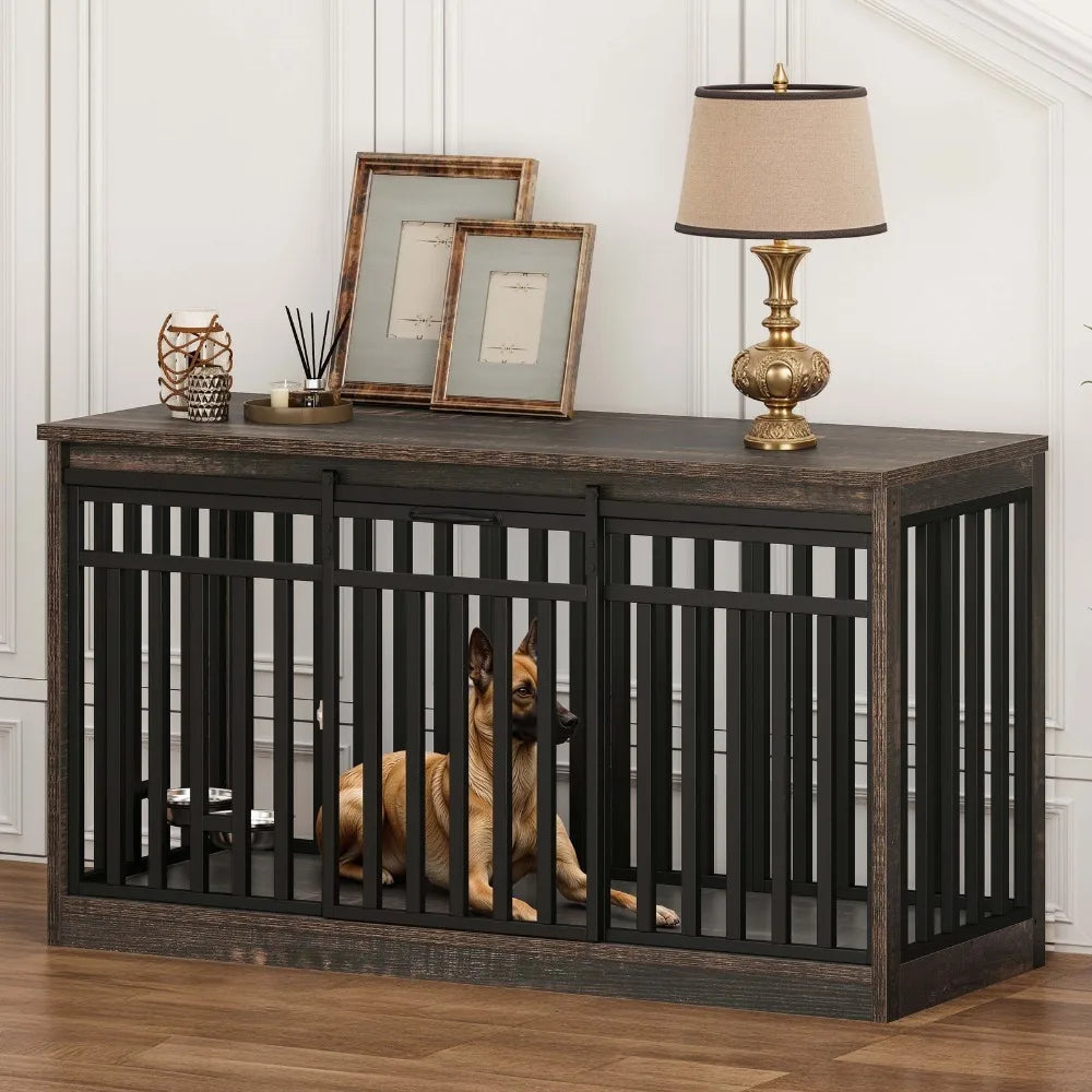 Heavy Duty 55" Extra Large Dog Crate with sliding door