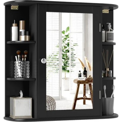 Modern Wall Mounted Mirrored Bathroom Cabinet with shelves