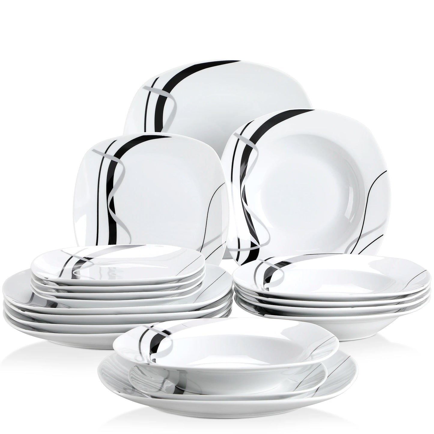 18 or 36-Piece Porcelain Ceramic Dishware Set