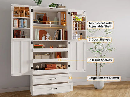 71" Tall Farmhouse Freestanding Pantry for your Kitchen