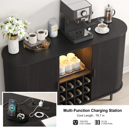 Buffet Cabinet with LED Light