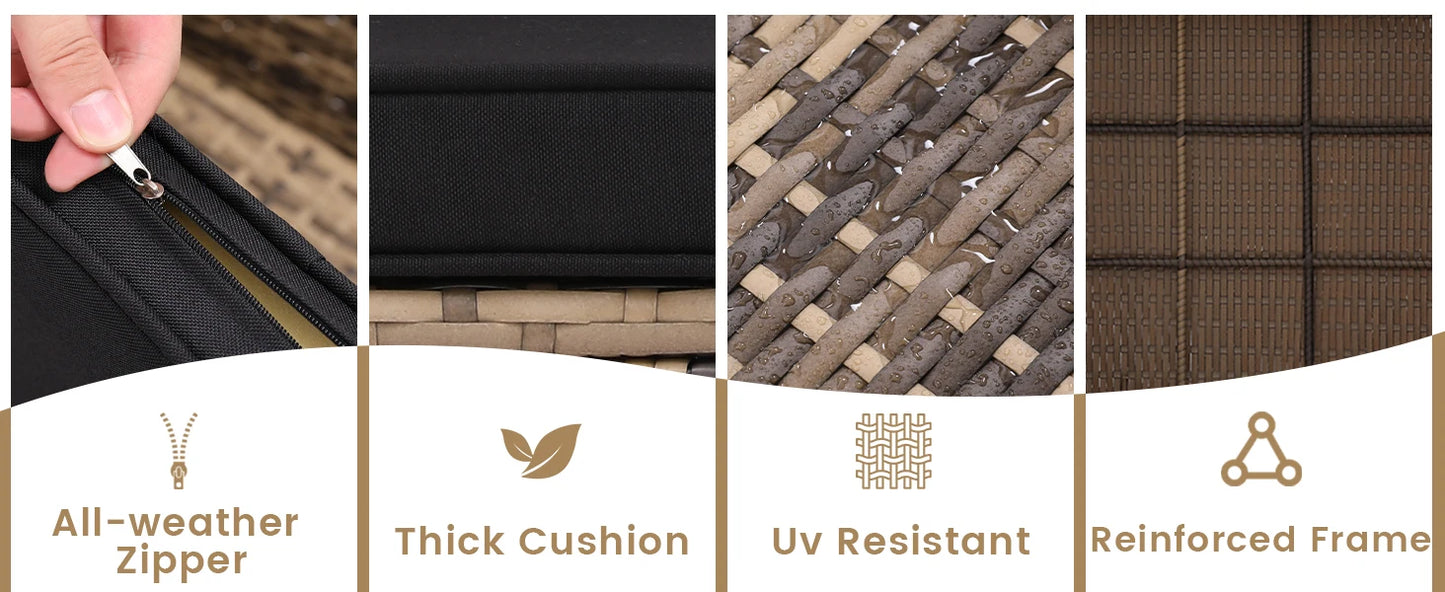 4 Piece Rattan Patio Set for your outdoor space