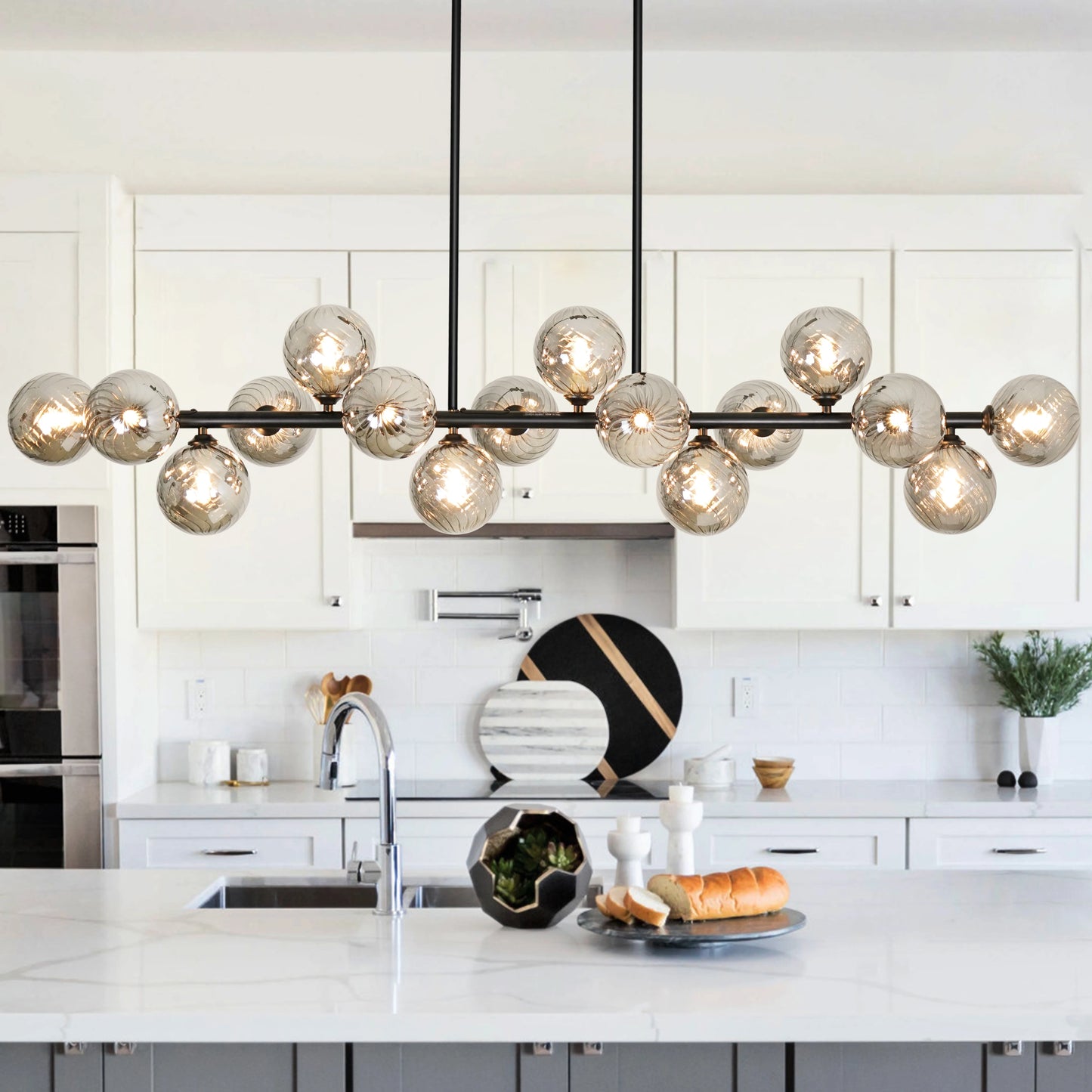 54-inch Modern Chandelier for kitchen island or dining room