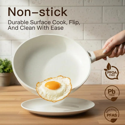 22 Piece Non Stick Ceramic Cookware Set with Glass Lids