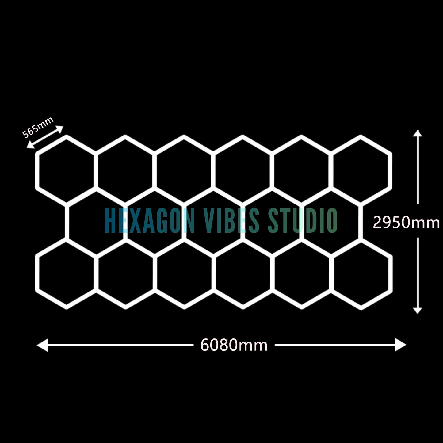 Large Size Hexagon LED Lighting for Garage