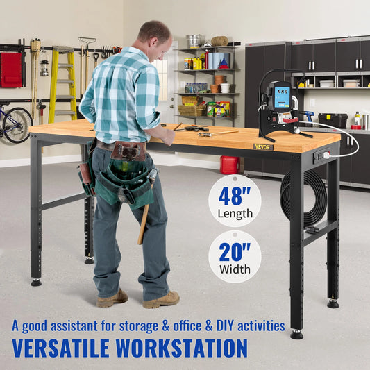 4 FT Workbench with Adjustable Height for your workspace!