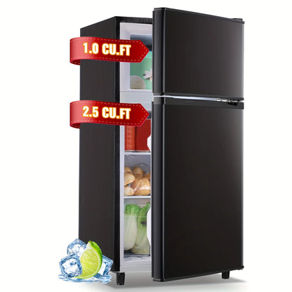 Compact Refrigerator/Freezer with Adjustable Thermostat