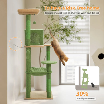 Cactus Cat Tree with 2 Door Condo