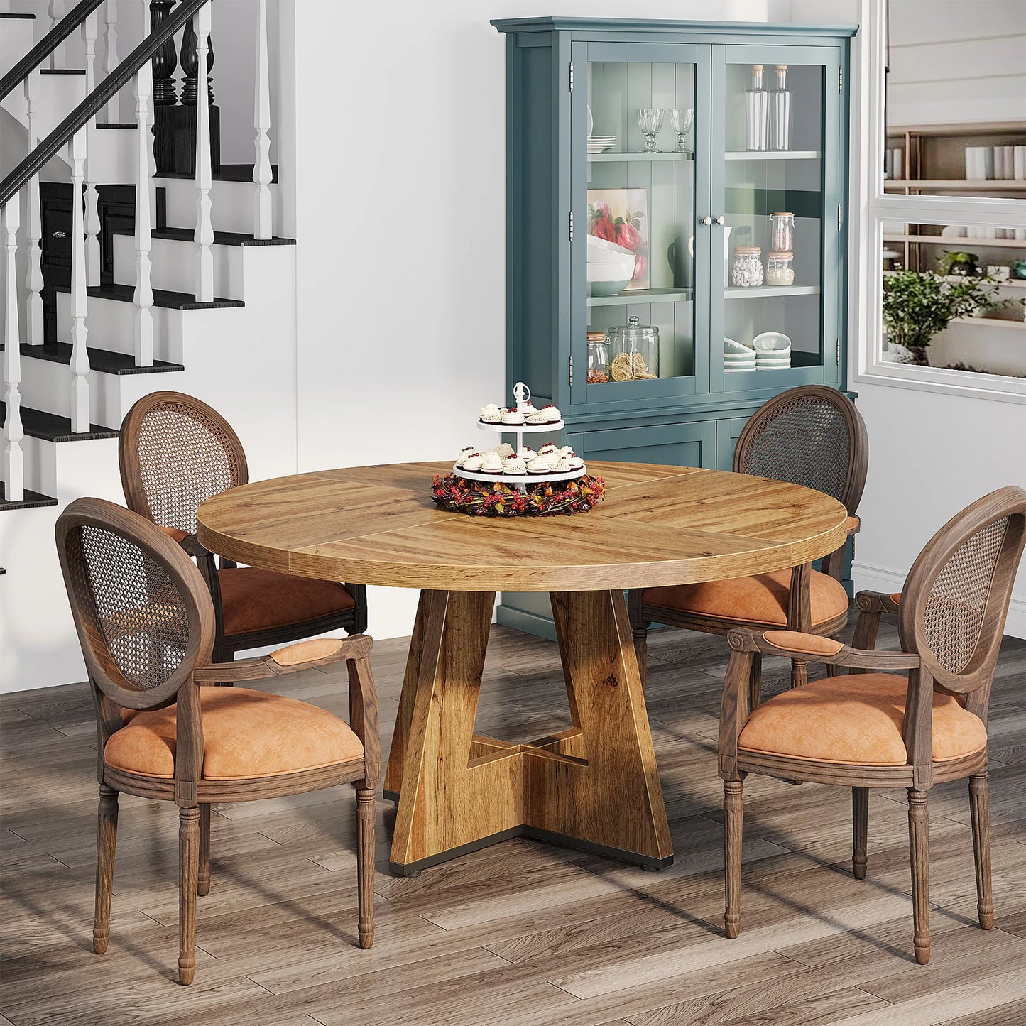 47 inch Round Dining Table for 4
