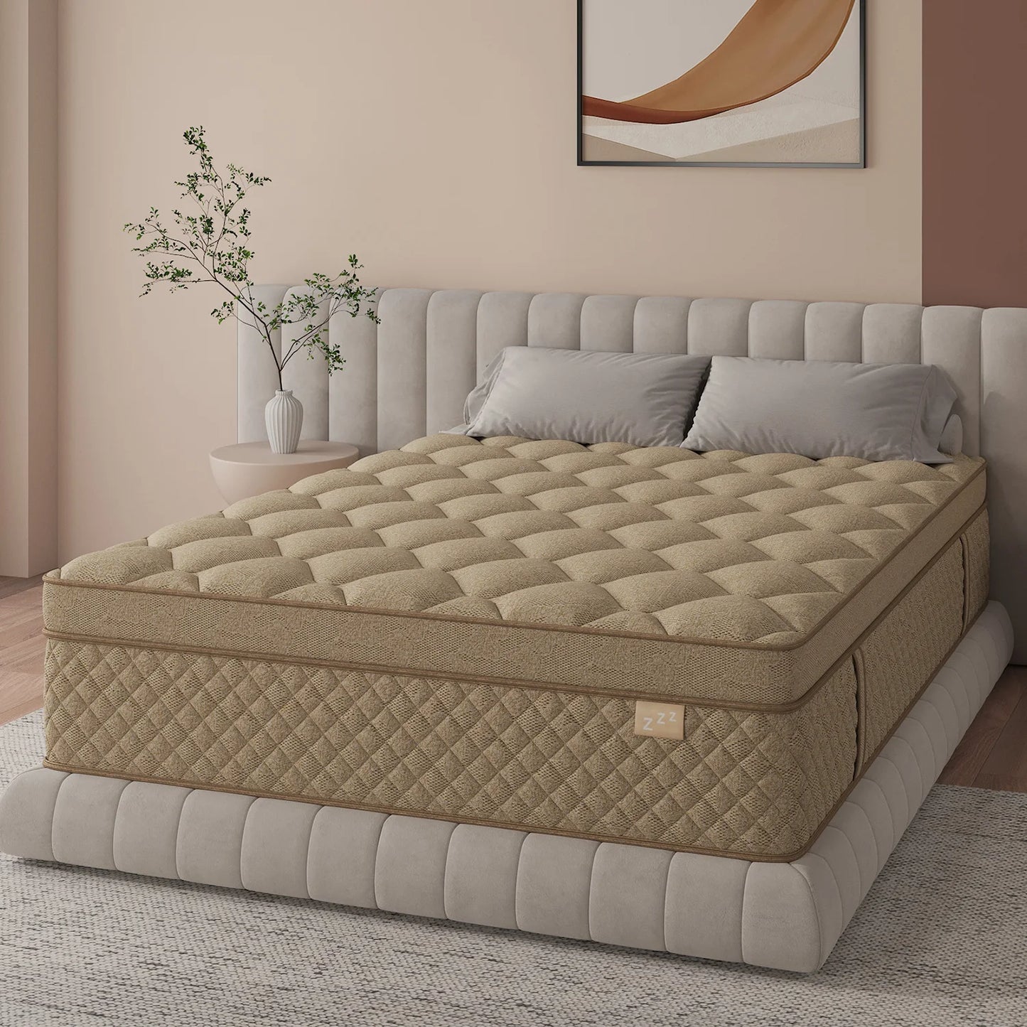 12" or 14" Medium Firm Gel Memory Foam Hybrid Pocket Spring Mattress in a Box