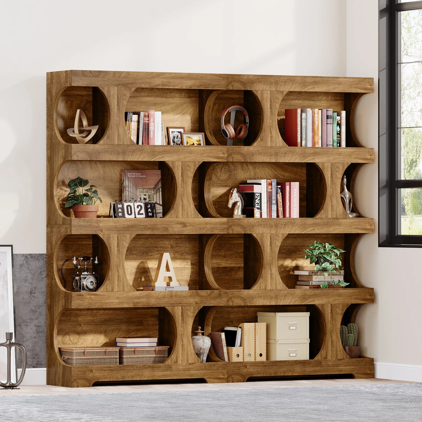 71" Tall  4-Tier Bookcase