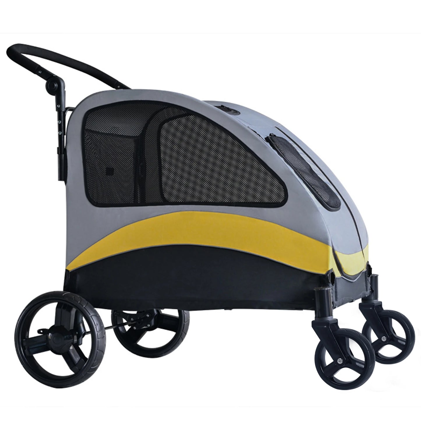 Foldable Large Dog Stroller with 4 Wheels