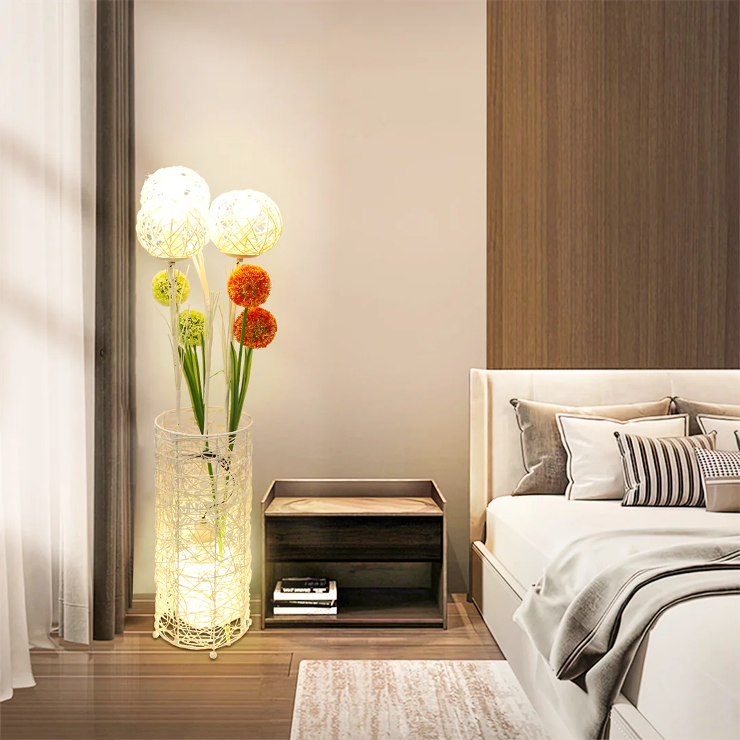 Tall Modern Rattan Floor Lamp for your Decor