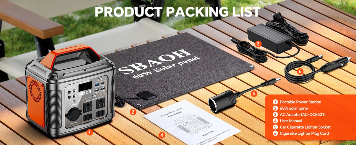 300W Portable Power Station with Solar Panel