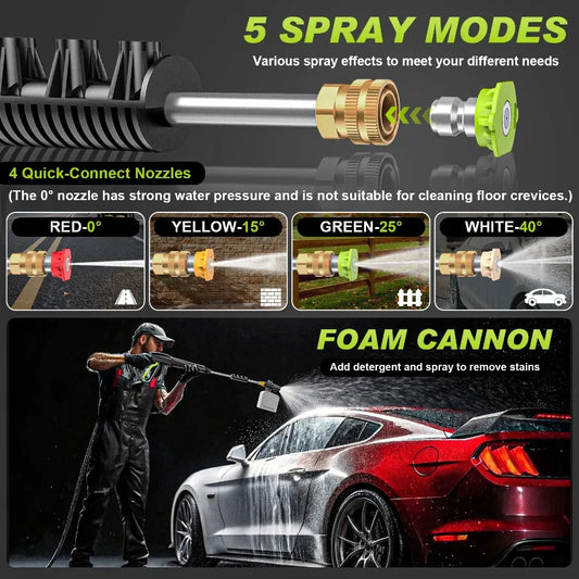 4800PSI 1800W Electric Pressure Washer with Interchangeable Nozzles