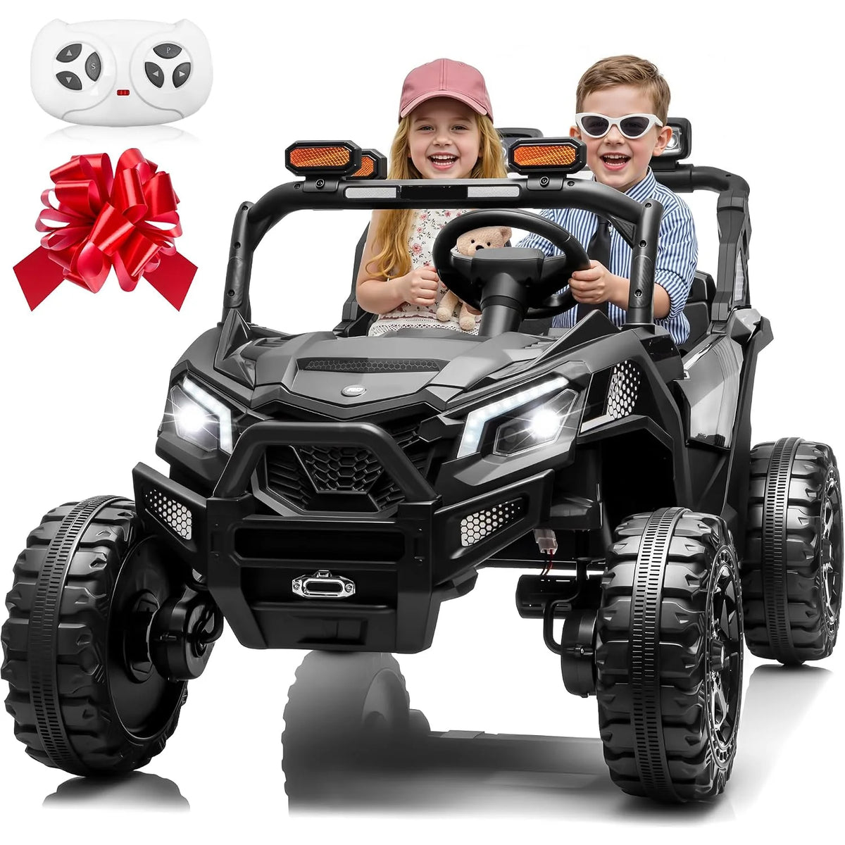 24V 4WD Kids 2 Seater Electric Ride with Bluetooth for Music for your Journey