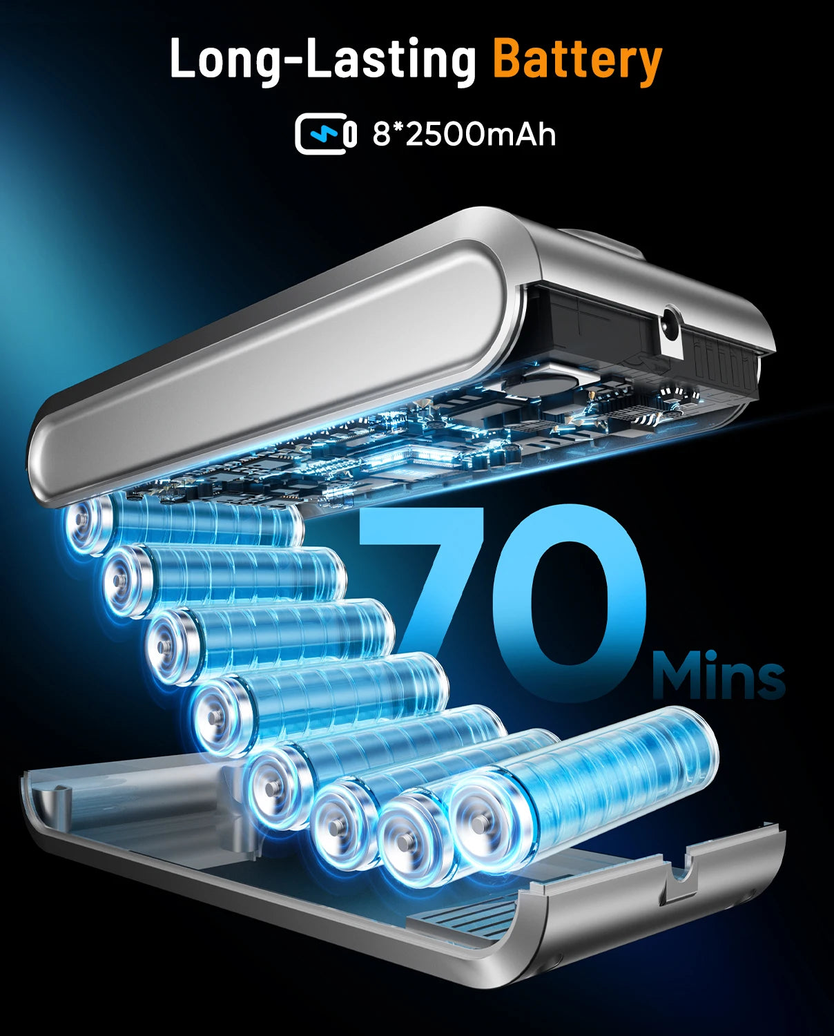 650W Cordless Vacuum Cleaner with attachments for Hardwood Flooring, Carpets, and Pet Hair