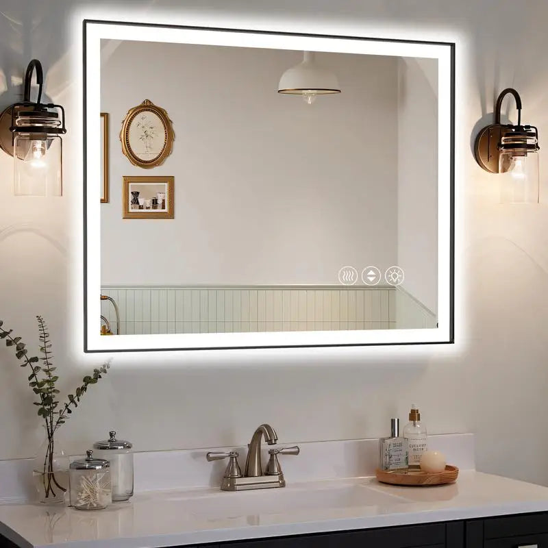 Modern 40x32 Inch LED Bathroom Mirror