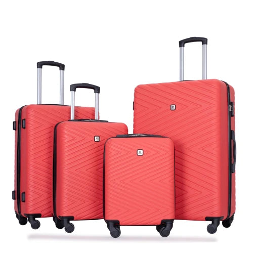 Luggage Set 4-Piece ABS Suitcase With Spinner Wheels