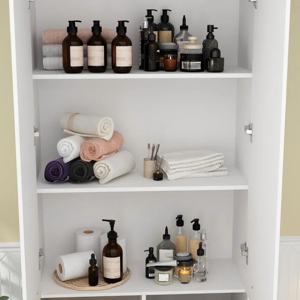 3-Tier Double Tilt Out Laundry Hamper Cabinet