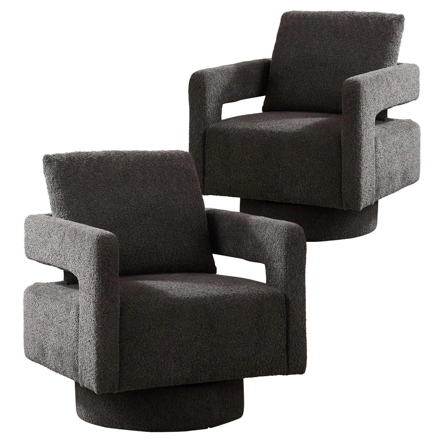Open Back Barrel Swivel Chair