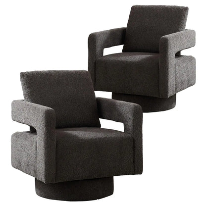 Open Back Barrel Swivel Chair