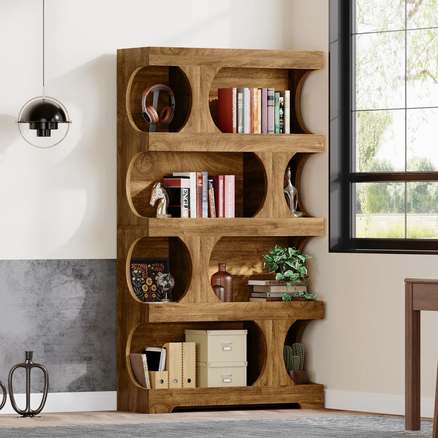 71" Tall  4-Tier Bookcase
