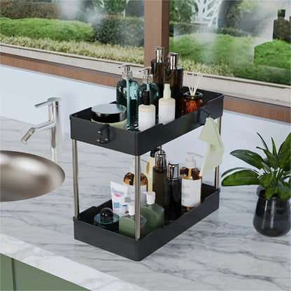3 Piece, 2 Shelf Organizers for clutter free solutions!