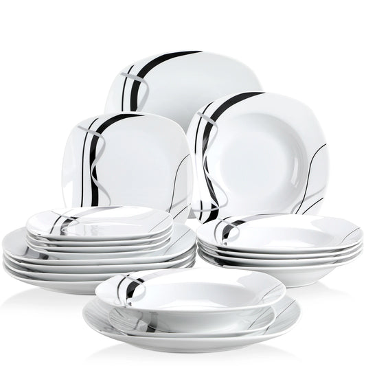 18 or 36-Piece Porcelain Ceramic Dishware Set