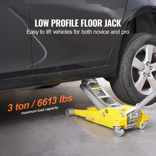 3T/2T Hydraulic Floor Jack Alum with Dual Piston Quick Lift Pump
