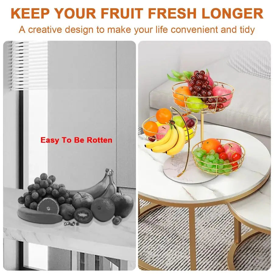 Fruit Basket with Banana Hanger