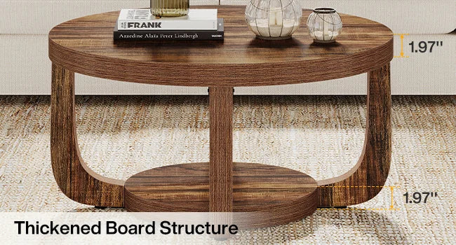 Modern Round 2-Tier Coffee Table