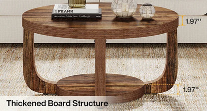 Modern Round 2-Tier Coffee Table