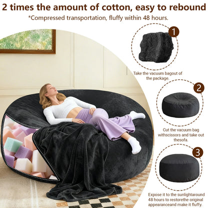 Beanbag Chair with padded Bean Bag inside with memory foam ideal for Bedrooms and Dorms