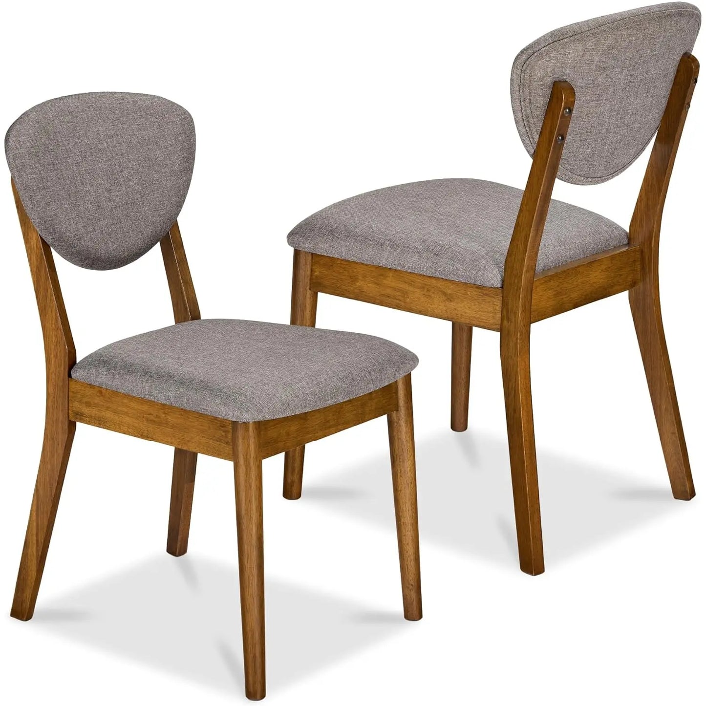 Set of 2 Modern Upholstered Wood Dining Chairs
