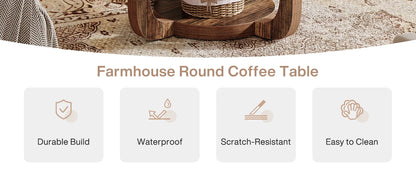 Modern Round 2-Tier Coffee Table