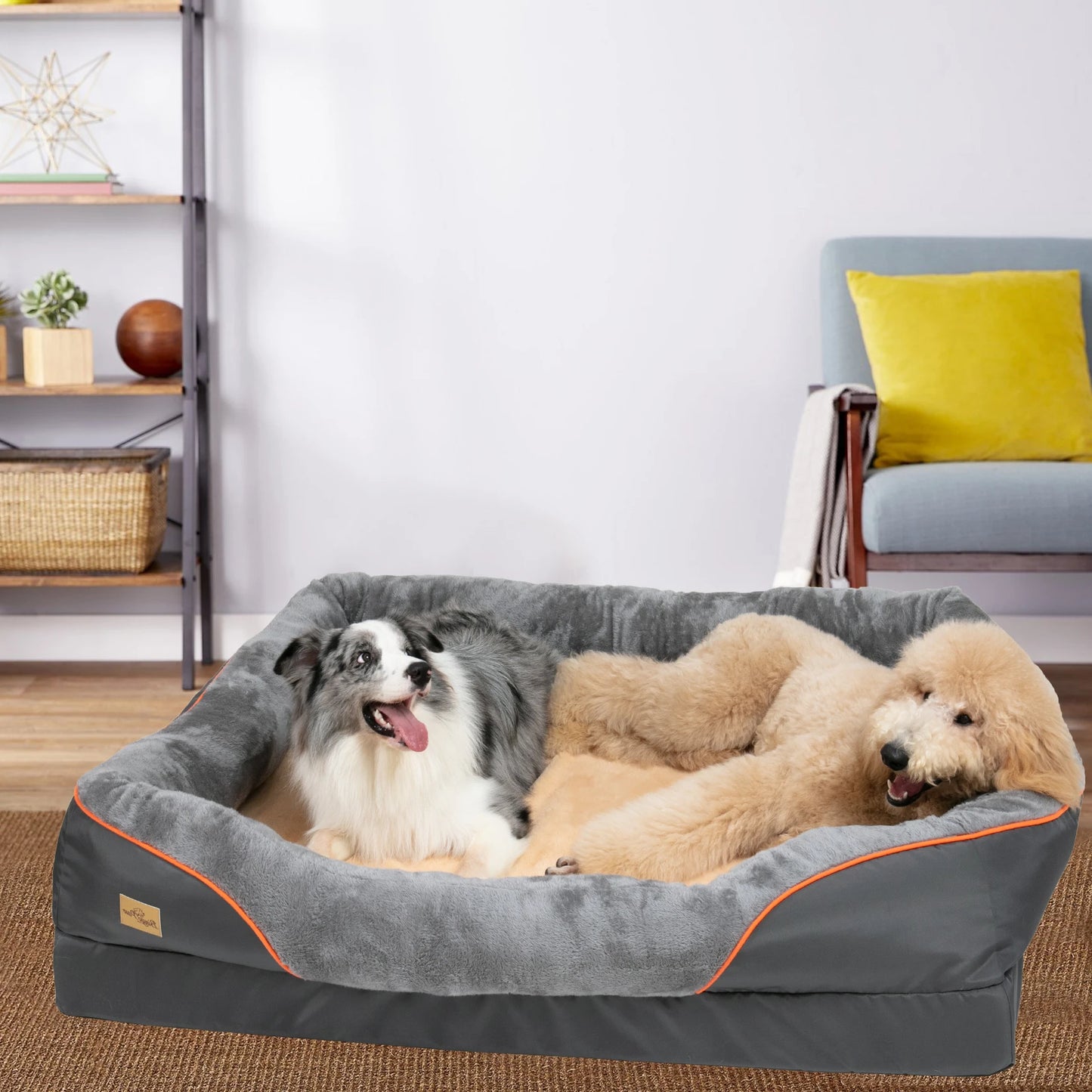 Large Soft and Comfortable Waterproof Dog Bed with Washable Cover
