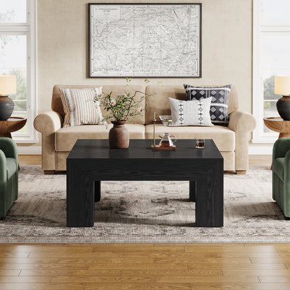 39.4-Inch Square Coffee Table for Living Room